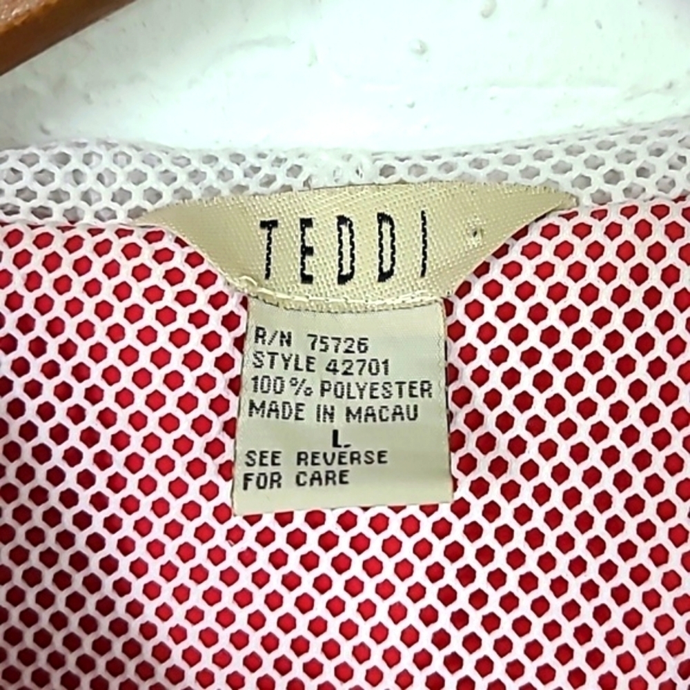 1980s/90s Vintage Nautical Red Jacket Size Large Teddi - Picture 2 of 7